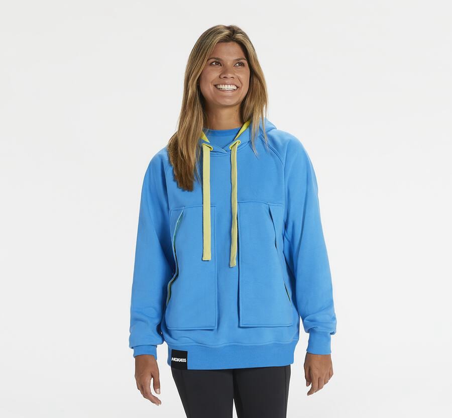 Hoka One One Bondi - Women Hoodie - Blue,Australia WQH-730145